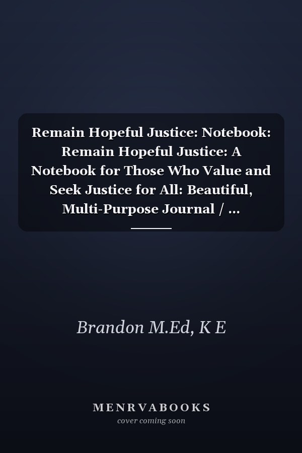 Remain Hopeful Justice: Notebook: Remain Hopeful Justice: A Notebook for Those Who Value and Seek Justice for All: Beautiful, Multi-Purpose Journal / ... Journaling, and Reflecting Frame 6" x 9"