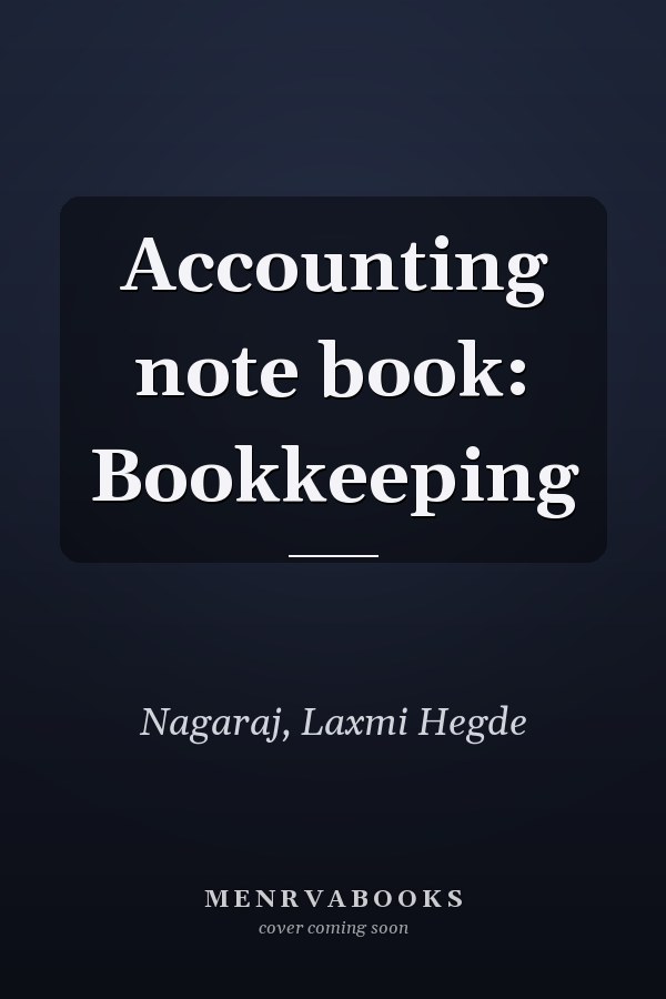 Accounting note book: Bookkeeping