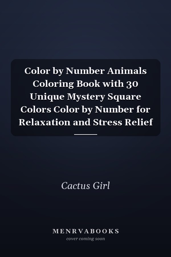 Color by Number Animals Coloring Book with 30 Unique Mystery Square Colors Color by Number for Relaxation and Stress Relief