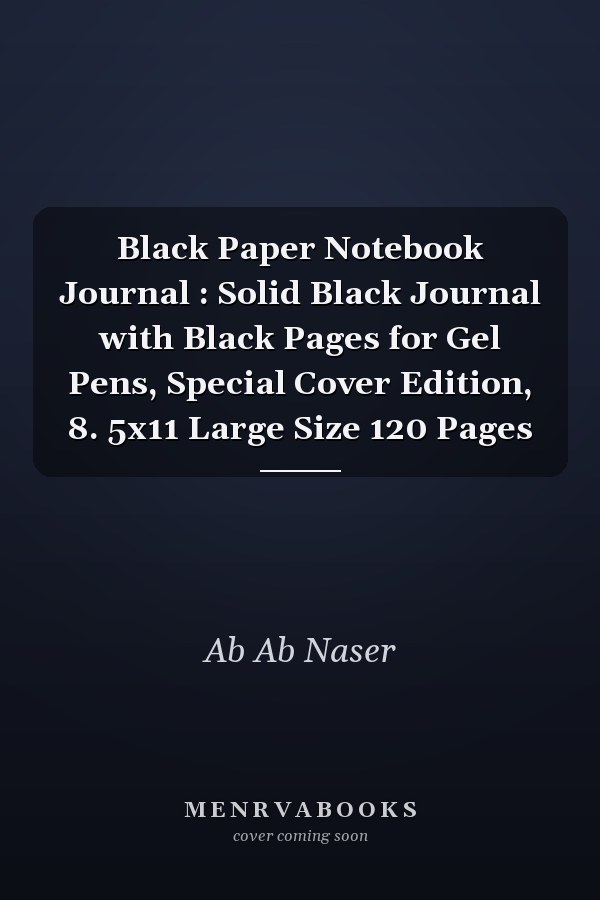 Black Paper Notebook Journal