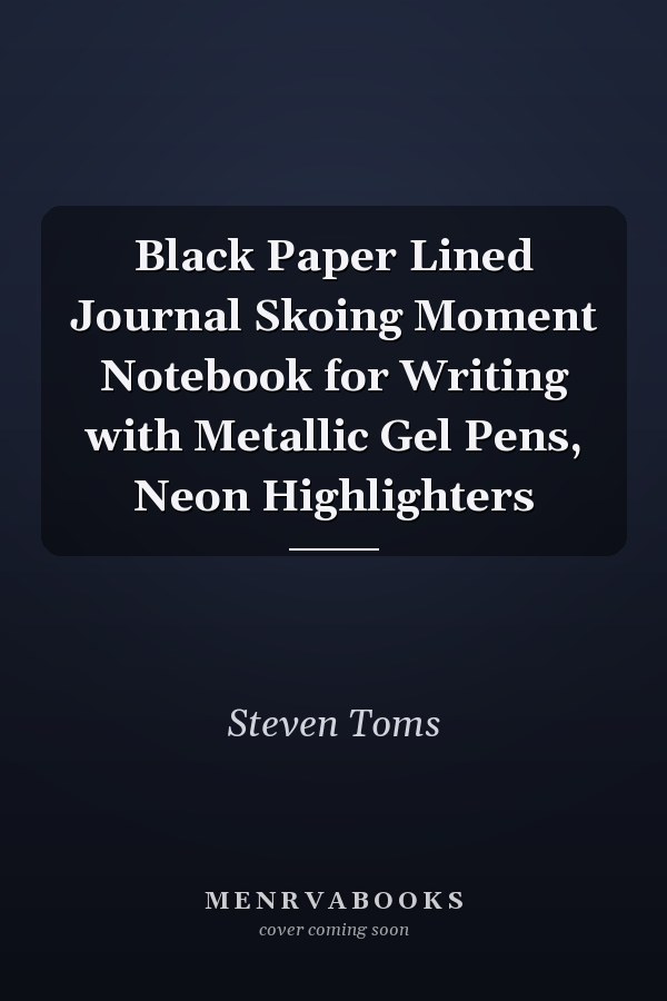 Black Paper Lined Journal Skoing Moment Notebook for Writing with Metallic Gel Pens, Neon Highlighters