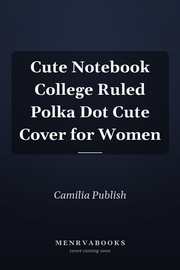 Cute Notebook College Ruled Polka Dot Cute Cover for Women