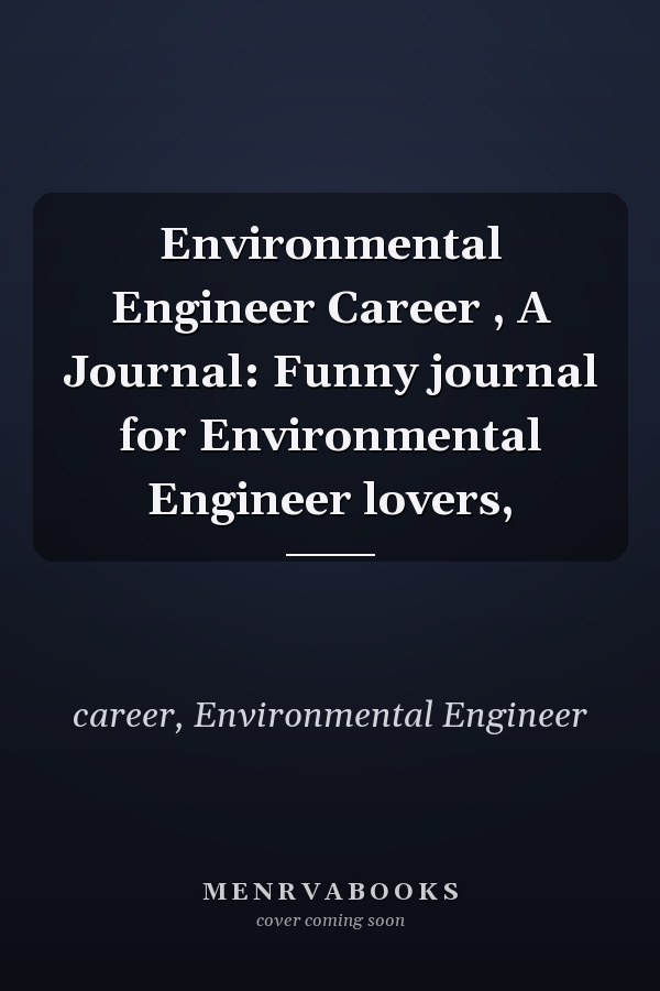Environmental Engineer Career , A Journal: Funny journal for Environmental Engineer lovers,