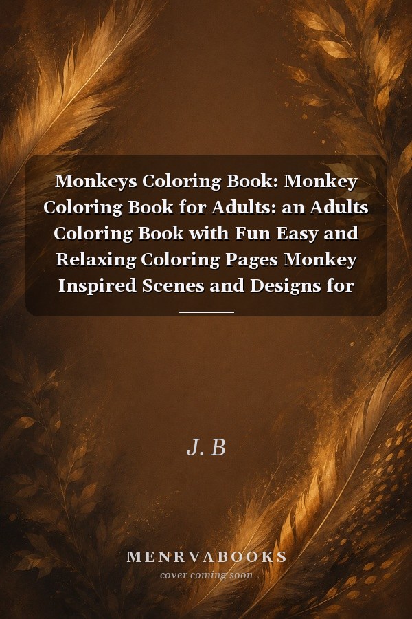 Monkeys Coloring Book: Monkey Coloring Book for Adults: an Adults Coloring Book with Fun Easy and Relaxing Coloring Pages Monkey Inspired Scenes and Designs for Stress