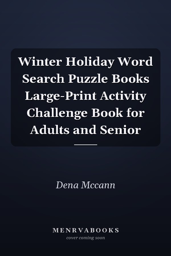 Winter Holiday Word Search Puzzle Books Large-Print Activity Challenge Book for Adults and Senior