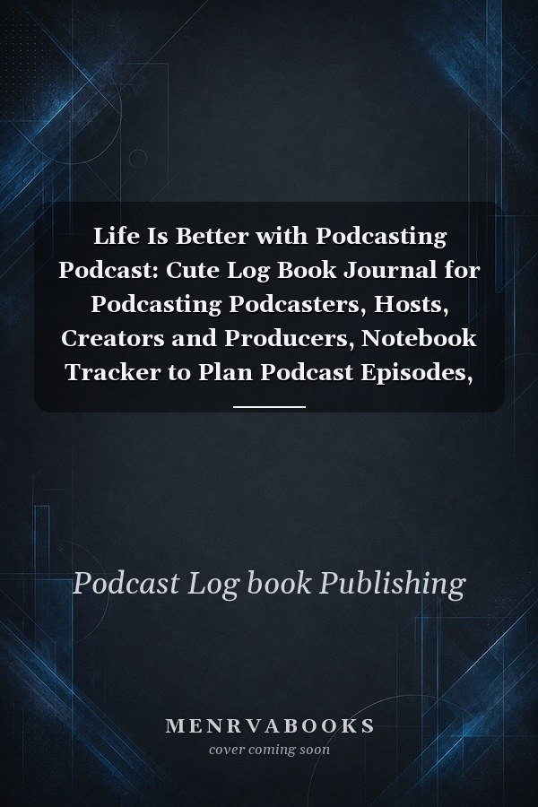 Life Is Better with Podcasting Podcast: Cute Log Book Journal for Podcasting Podcasters, Hosts, Creators and Producers, Notebook Tracker to Plan Podcast Episodes, Gag Gift for Christmas Birthday, Pattern Design Cover