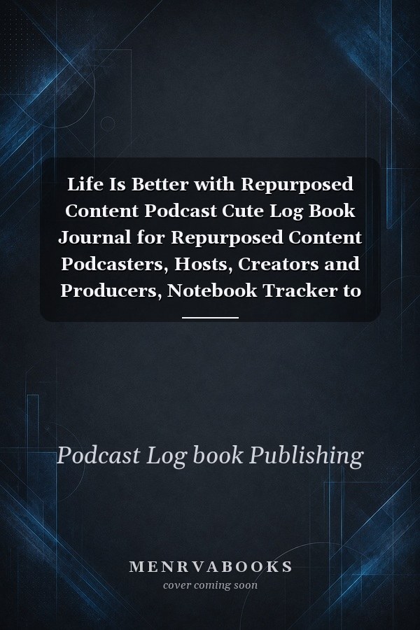 Life Is Better with Repurposed Content Podcast Cute Log Book Journal for Repurposed Content Podcasters, Hosts, Creators and Producers, Notebook Tracker to Plan Podcast Episodes, Gag Gift for Christmas Birthday, Pattern Design Cover