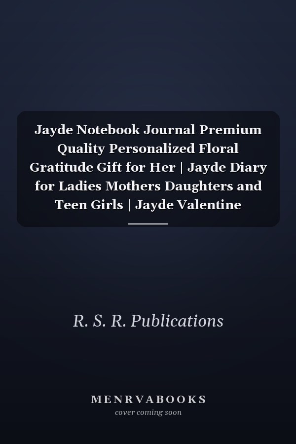 Jayde Notebook Journal Premium Quality Personalized Floral Gratitude Gift for Her | Jayde Diary for Ladies Mothers Daughters and Teen Girls | Jayde Valentine Engagement Or Wedding Present | Back to School Notepad Mothers Day Or Personalised Gifts