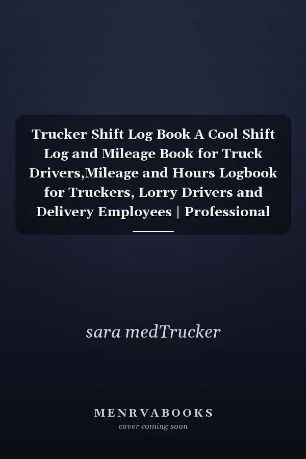 Trucker Shift Log Book A Cool Shift Log and Mileage Book for Truck Drivers,Mileage and Hours Logbook for Truckers, Lorry Drivers and Delivery Employees | Professional Blue Cover Design