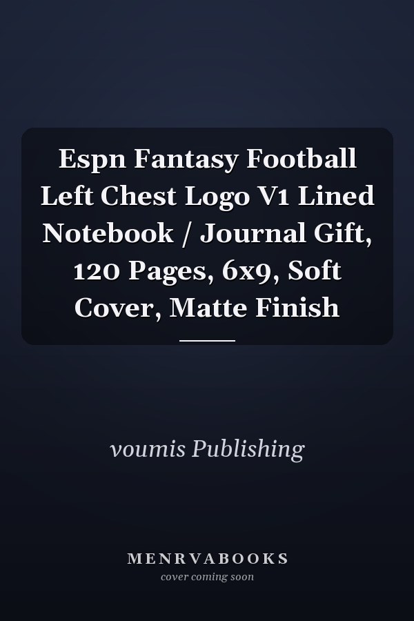 Espn Fantasy Football Left Chest Logo V1 Lined Notebook / Journal Gift, 120 Pages, 6x9, Soft Cover, Matte Finish
