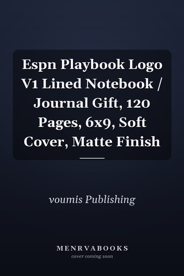 Espn Playbook Logo V1 Lined Notebook / Journal Gift, 120 Pages, 6x9, Soft Cover, Matte Finish