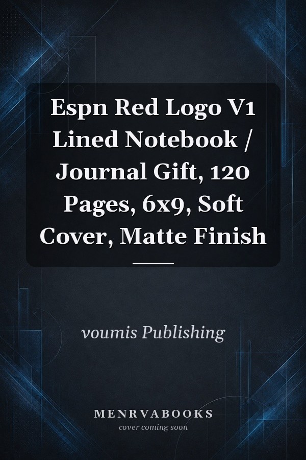 Espn Red Logo V1 Lined Notebook / Journal Gift, 120 Pages, 6x9, Soft Cover, Matte Finish