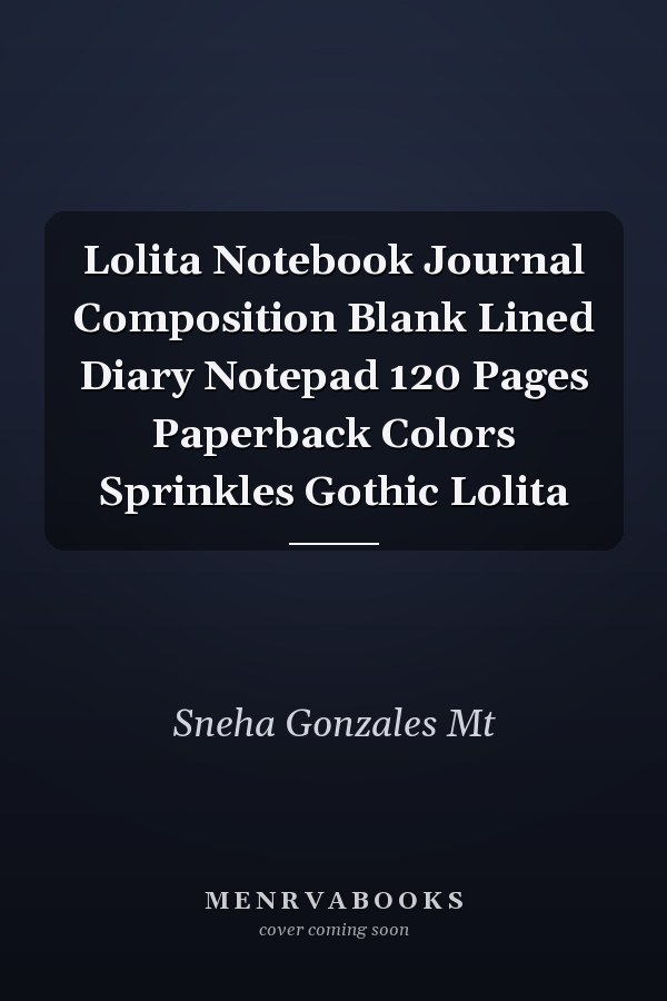 Lolita Notebook Journal Composition Blank Lined Diary Notepad 120 Pages Paperback Colors Sprinkles Gothic Lolita