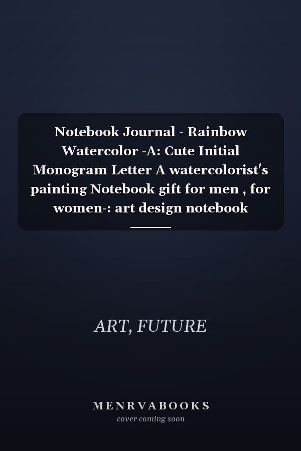Notebook Journal - Rainbow Watercolor -A: Cute Initial Monogram Letter A watercolorist's painting Notebook gift for men , for women-: art design notebook -110pages (6x9 in)