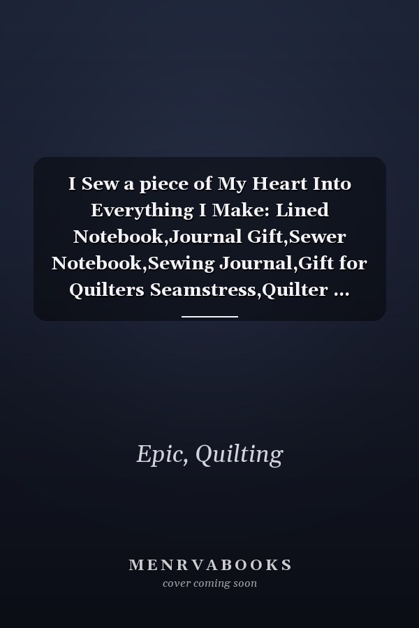 I Sew a piece of My Heart Into Everything I Make: Lined Notebook,Journal Gift,Sewer Notebook,Sewing Journal,Gift for Quilters Seamstress,Quilter ... gift,Quilter Blank Lined Paper Notebook