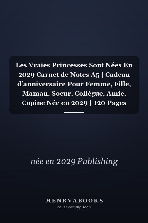 Les Vraies Princesses Sont Nées En 2029 Carnet de Notes A5 | Cadeau d'anniversaire Pour Femme, Fille, Maman, Soeur, Collègue, Amie, Copine Née en 2029 | 120 Pages Lignées, Petit Format A5 (14. 8 X 21 Cm)
