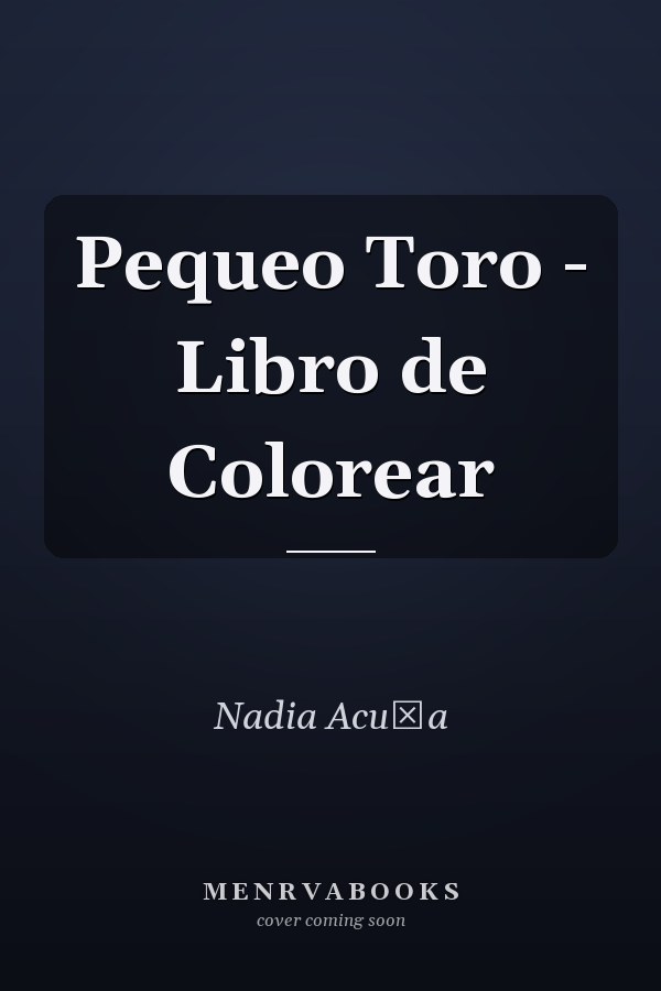 Pequeo Toro - Libro de Colorear