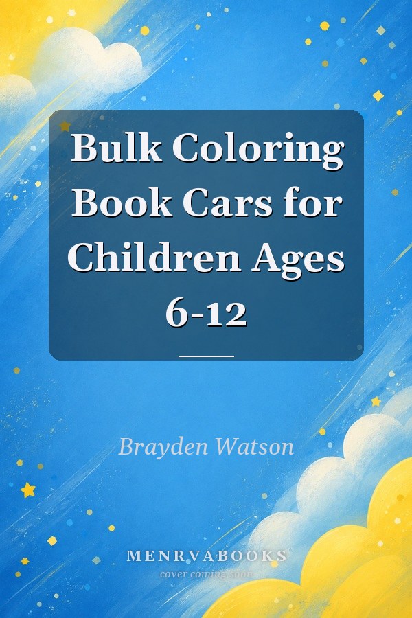Bulk Coloring Book Cars for Children Ages 6-12