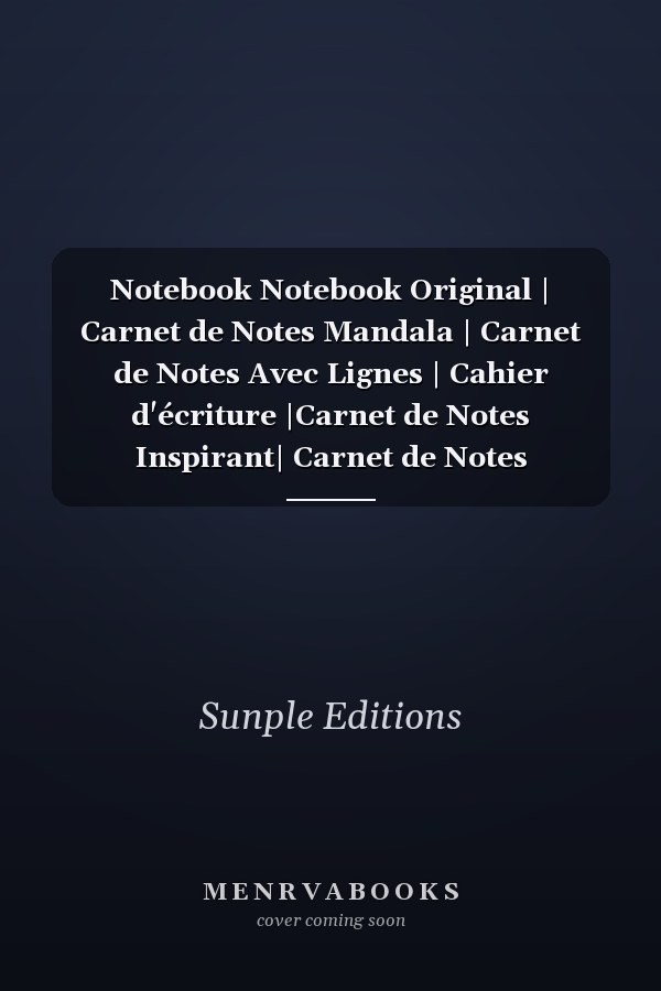 Notebook Notebook Original | Carnet de Notes Mandala | Carnet de Notes Avec Lignes | Cahier d'écriture |Carnet de Notes Inspirant| Carnet de Notes Entrepreneur | Bloc Note Organisation |