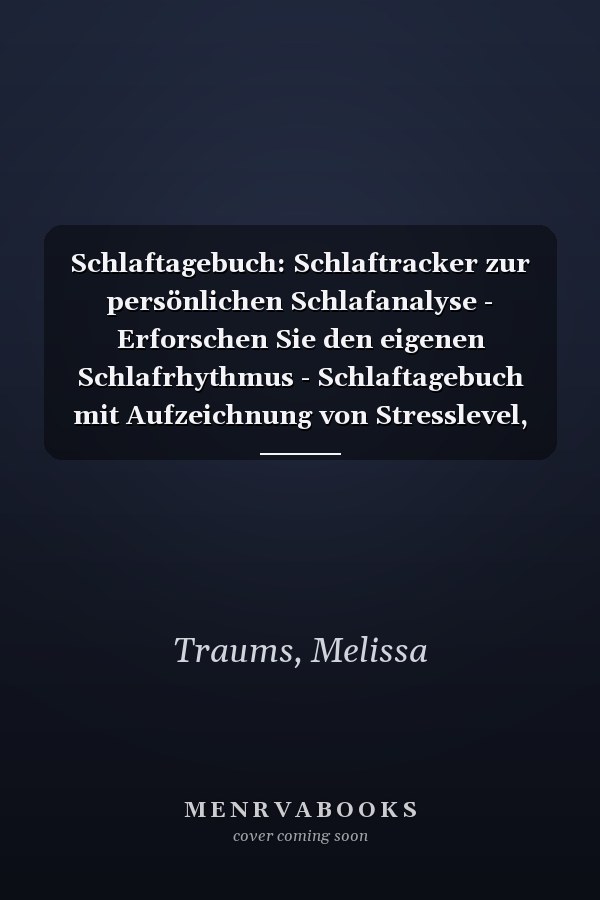 Schlaftagebuch: Schlaftracker zur persönlichen Schlafanalyse - Erforschen Sie den eigenen Schlafrhythmus - Schlaftagebuch mit Aufzeichnung von Stresslevel, 6x9. (German Edition)