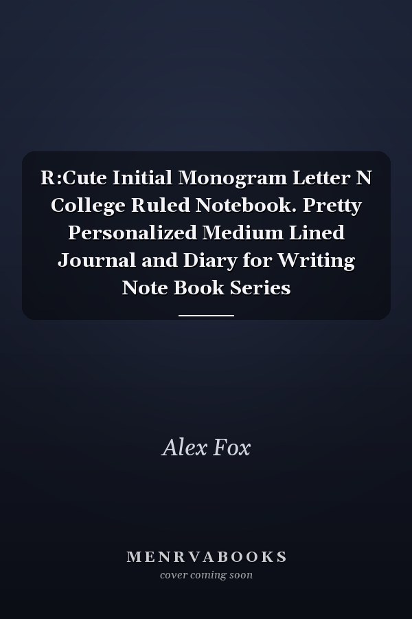 R:Cute Initial Monogram Letter N College Ruled Notebook. Pretty Personalized Medium Lined Journal and Diary for Writing Note Book Series