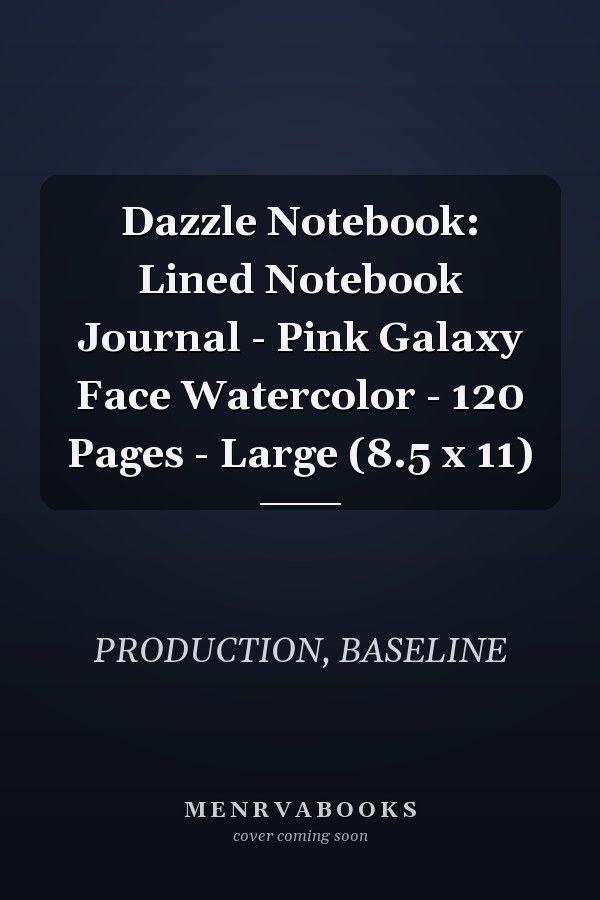 Dazzle Notebook: Lined Notebook Journal - Pink Galaxy Face Watercolor - 120 Pages - Large (8.5 x 11)
