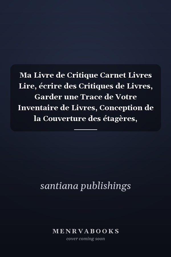 Ma Livre de Critique Carnet Livres Lire, écrire des Critiques de Livres, Garder une Trace de Votre Inventaire de Livres, Conception de la Couverture des étagères, Enregistrer les Citations Préférées