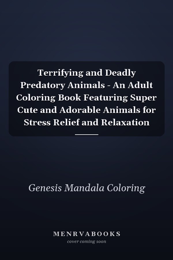 Terrifying and Deadly Predatory Animals - An Adult Coloring Book Featuring Super Cute and Adorable Animals for Stress Relief and Relaxation