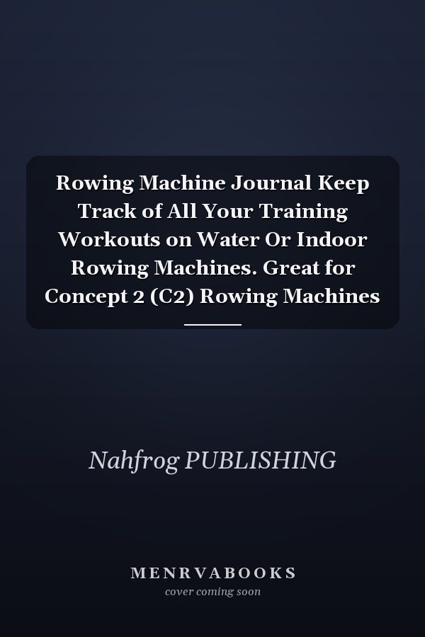Rowing Machine Journal Keep Track of All Your Training Workouts on Water Or Indoor Rowing Machines. Great for Concept 2 (C2) Rowing Machines