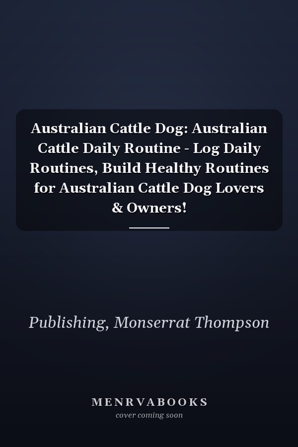 Australian Cattle Dog: Australian Cattle Daily Routine - Log Daily Routines, Build Healthy Routines for Australian Cattle Dog Lovers & Owners!