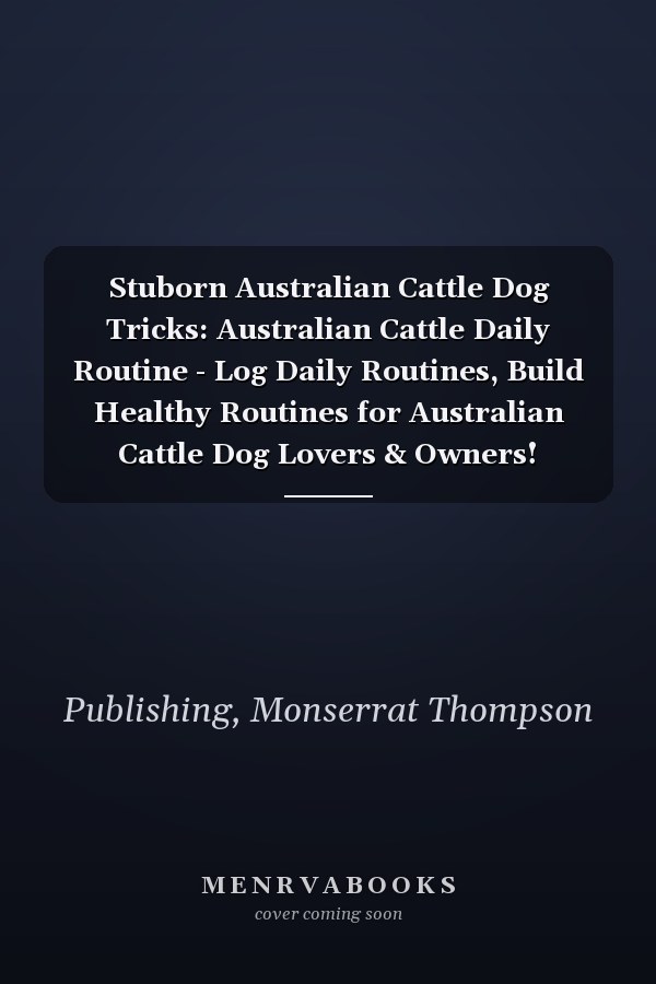 Stuborn Australian Cattle Dog Tricks: Australian Cattle Daily Routine - Log Daily Routines, Build Healthy Routines for Australian Cattle Dog Lovers & Owners!