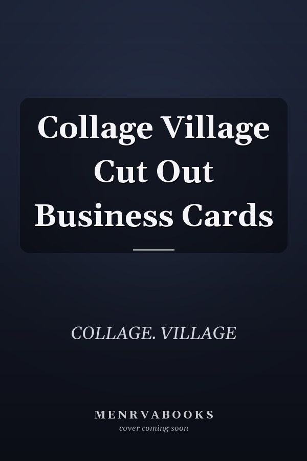 Collage Village Cut Out Business Cards