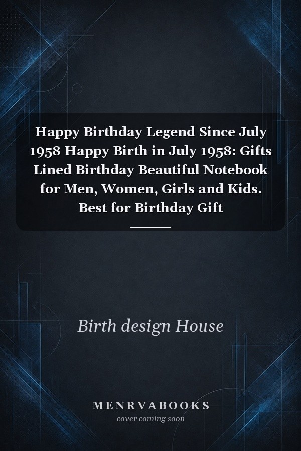 Happy Birthday Legend Since July 1958 Happy Birth in July 1958. Gifts Lined Birthday Beautiful Notebook for Men, Women, Girls and Kids. Best for Birthday Gift