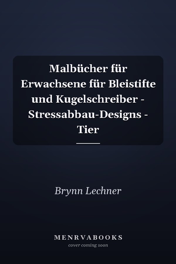 Malbücher für Erwachsene für Bleistifte und Kugelschreiber - Stressabbau-Designs - Tier