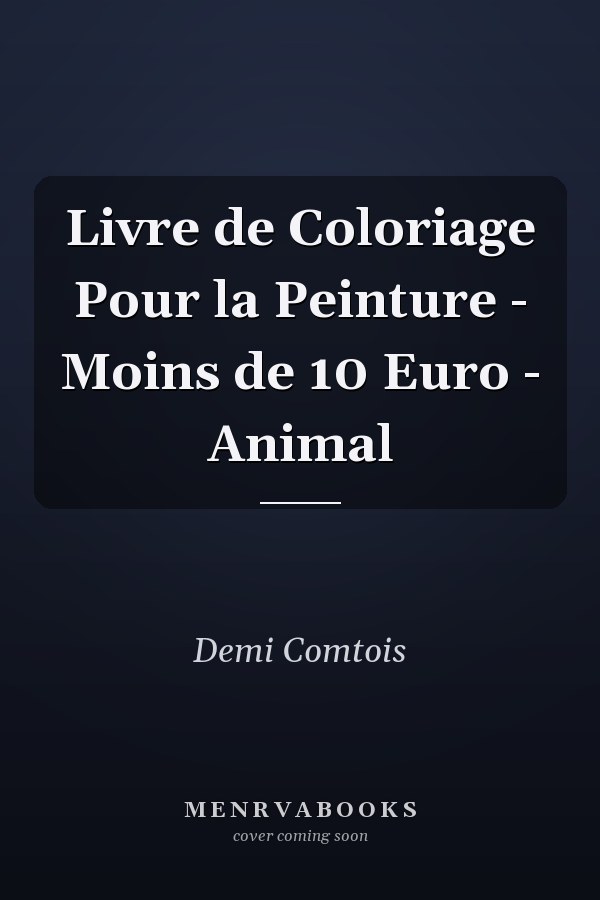 Livre de Coloriage Pour la Peinture - Moins de 10 Euro - Animal