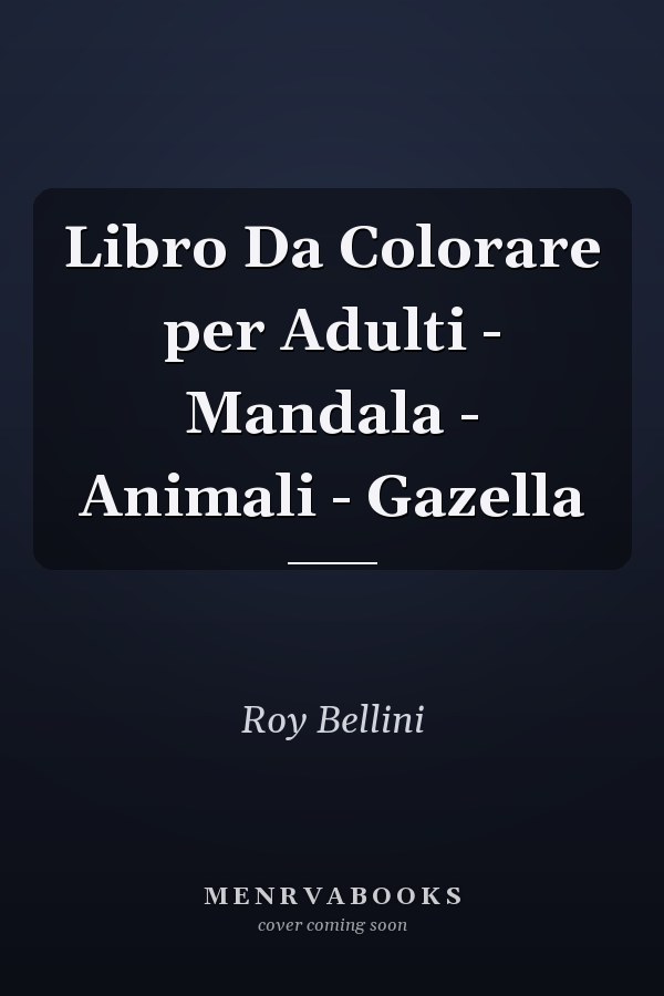 Libro Da Colorare per Adulti - Mandala - Animali - Gazella
