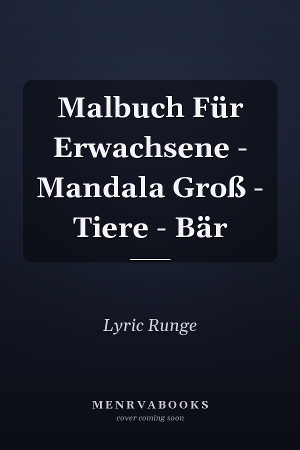 Malbuch Für Erwachsene - Mandala Groß - Tiere - Bär