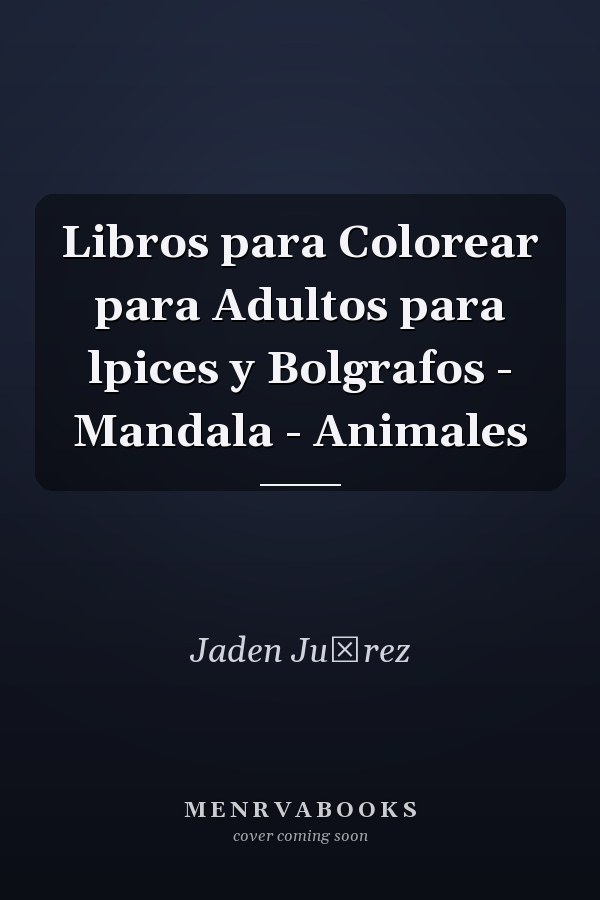 Libros para Colorear para Adultos para lpices y Bolgrafos - Mandala - Animales