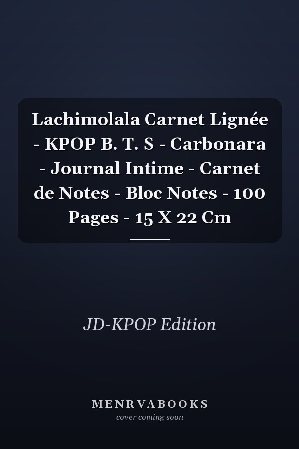 Lachimolala Carnet Lignée - KPOP B. T. S - Carbonara - Journal Intime - Carnet de Notes - Bloc Notes - 100 Pages - 15 X 22 Cm