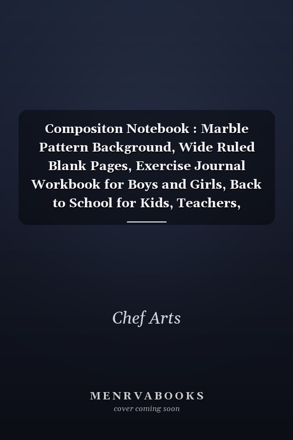 Compositon Notebook : Marble Pattern Background, Wide Ruled Blank Pages, Exercise Journal Workbook for Boys and Girls, Back to School for Kids, Teachers, Students, Teens 7. 5 X 9. 25