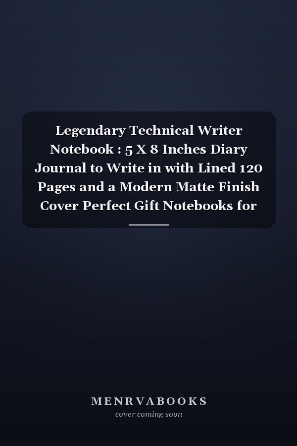 Legendary Technical Writer Notebook : 5 X 8 Inches Diary Journal to Write in with Lined 120 Pages and a Modern Matte Finish Cover Perfect Gift Notebooks for Technical Writer Legendary Technical Writer Gift Notebooks for Writing