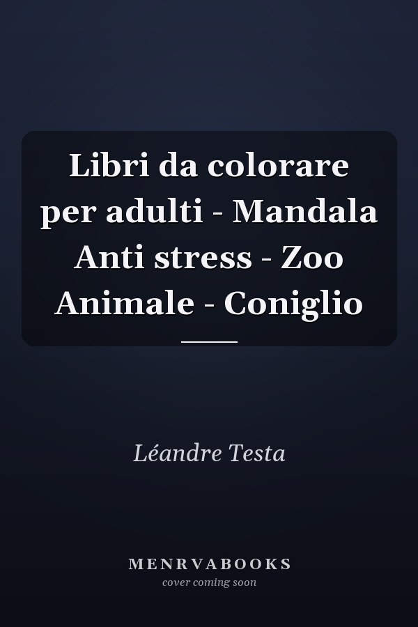 Libri da colorare per adulti - Mandala Anti stress - Zoo Animale - Coniglio
