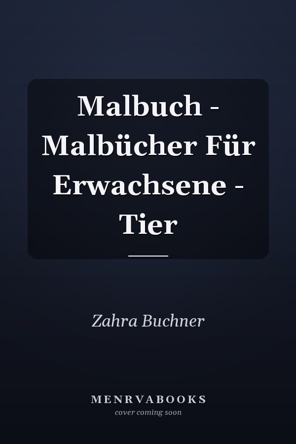 Malbuch - Malbücher Für Erwachsene - Tier