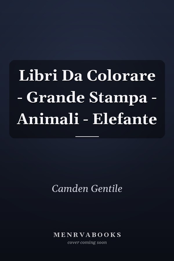Libri Da Colorare - Grande Stampa - Animali - Elefante