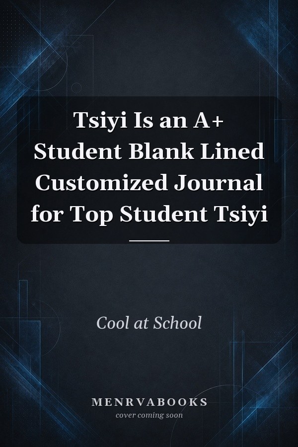 Tsiyi Is an A+ Student Blank Lined Customized Journal for Top Student Tsiyi
