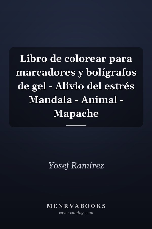 Libro de colorear para marcadores y bolígrafos de gel - Alivio del estrés Mandala - Animal - Mapache