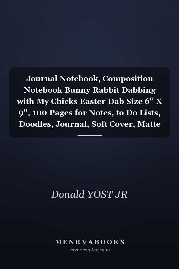 Journal Notebook, Composition Notebook Bunny Rabbit Dabbing with My Chicks Easter Dab Size 6'' X 9'', 100 Pages for Notes, to Do Lists, Doodles, Journal, Soft Cover, Matte Finish