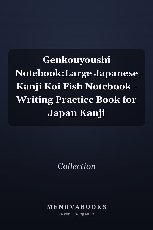 Genkouyoushi Notebook:Large Japanese Kanji Koi Fish Notebook - Writing Practice Book for Japan Kanji