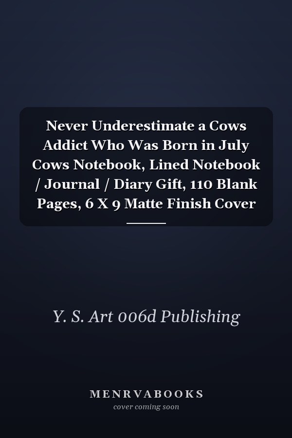 Never Underestimate a Cows Addict Who Was Born in July Cows Notebook, Lined Notebook / Journal / Diary Gift, 110 Blank Pages, 6 X 9 Matte Finish Cover