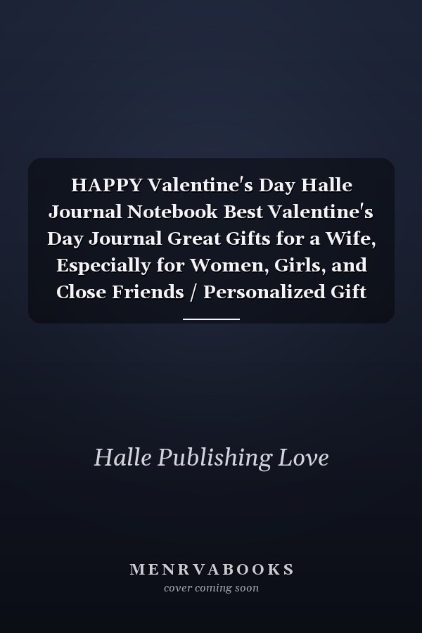 HAPPY Valentine's Day Halle Journal Notebook Best Valentine's Day Journal Great Gifts for a Wife, Especially for Women, Girls, and Close Friends / Personalized Gift with Halle Names for Valentine's Day